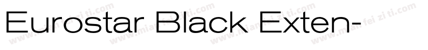 Eurostar Black Exten字体转换